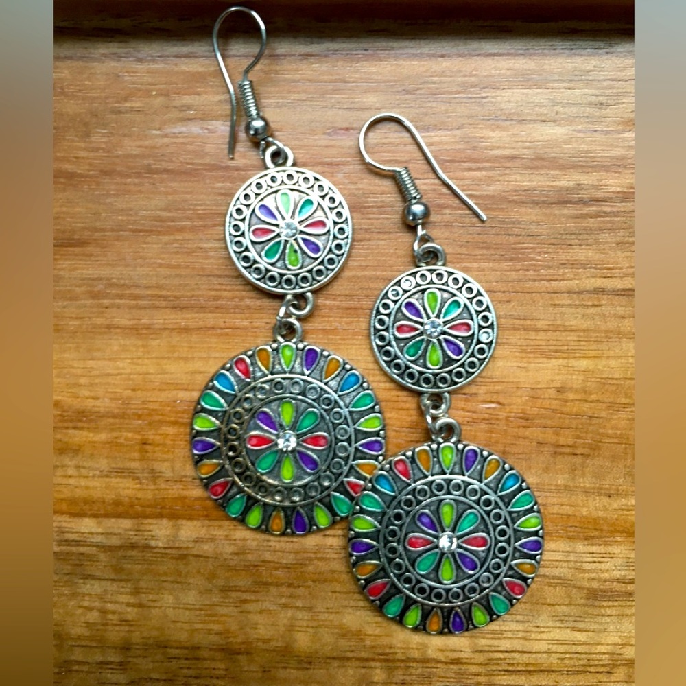 Bright colors earrings